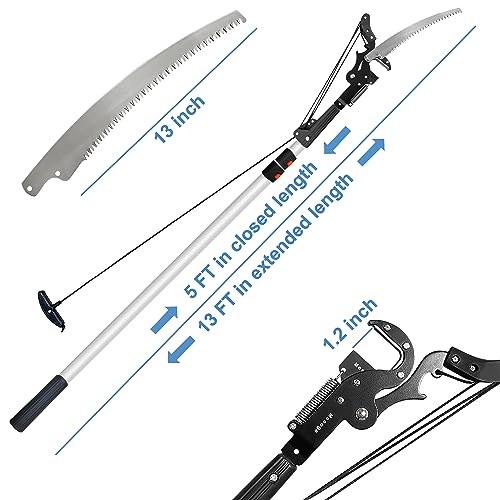 2-in-1 Manual Telescopic Tree Pruner & Pole Saw