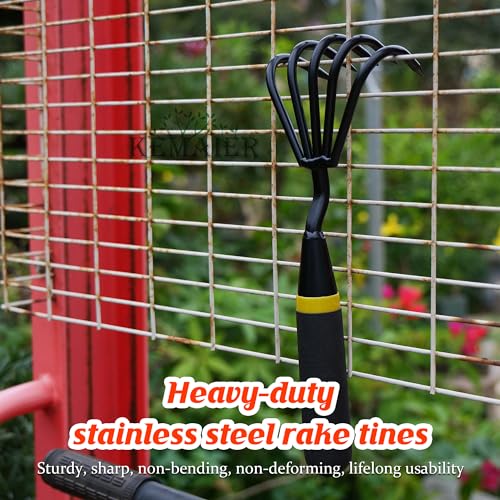 Kemaier Gardening Hand Trowel and Stainless Steel Hand Cultivator