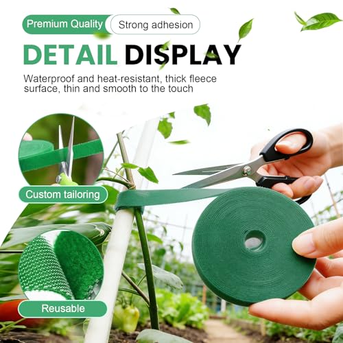 Garden Plant Cable Ties Adjustable Reusable PVC Wire Straps for Organizing Plants Vines Flowers Vegetables DIY(Green,393inch) - size: 393inch
