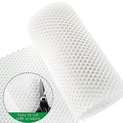 Plastic Chicken Wire Fencing 15.7IN x 66FT,Pet Barrier Netting,Durable Garden Mesh Fence Animal Barrier for Dogs, Rabbits, Poultry & Plant Protection,White - color: White, size: 15.7INx66FT