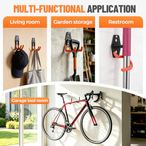 Steel Garage Hooks 18 Pack Storage Heavy Duty, Anti-Slip Wall Hooks for Tools - color: 2026 New Combo-18PC