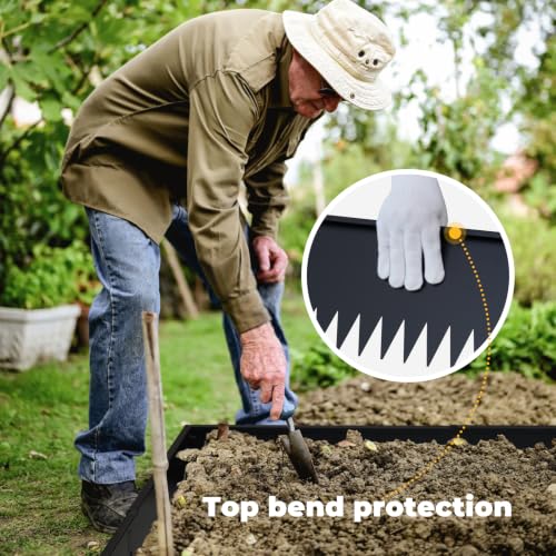 Metal Lanscape Edging 20“ L * 8” H Strips Black Steel Edging 12pcs - size: 8 inch