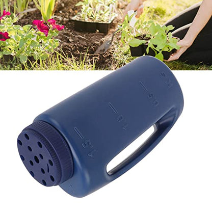 Hand Fertiliser Shaker, Hand-Held Grass Seed Shaker, For Spreading Salt and Juice Pot (Blue) - color: blue