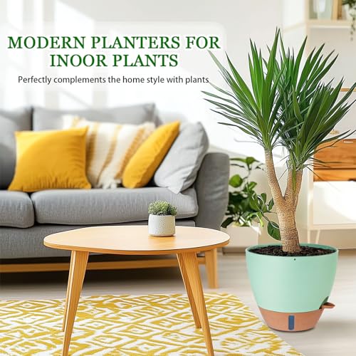 8/10/12 Inch Self Watering Pots for Indoor/Outdoor Plants - color: Green, size: 8/10/12 inch