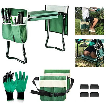 Garden Kneeler and Seat Stool Heavy Duty Garden Folding Bench with Large RemovableTool Pocket Gloves and Soft EVA Kneeling Pad for Gardening Lovers - size: Style B