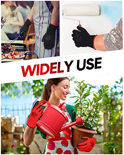 Honeydak 36 Pairs Garden Gloves Bulk for Men Women - color: Red, Black