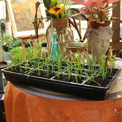 Gardzen 10 Pack Seed Trays Reusable Plant Grow Trays No Drain Holes - size: 21L x 11W x 2.4H