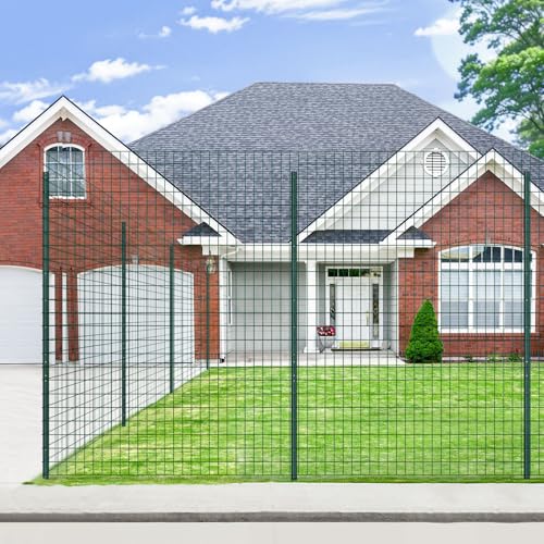 Green Metal Fence Post, Splicing 7 feet, T Post for Garden Fence, 8-Pack - color: Green, size: 7 FT- 8PACK-GREEN SPLICING