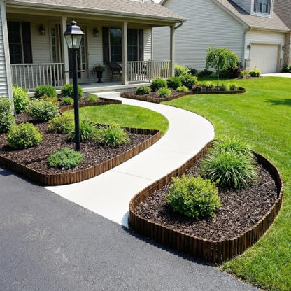WORTH Wooden Edging for Landscaping, Flexible Garden Lawn Border 8" x 42" - color: 1-Pack 7.9"x42"