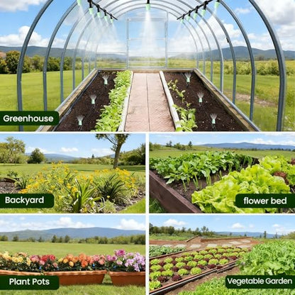 Drip Irrigation System，1/4" Blank Distribution Tubing Watering Hose, DIY Micro Sprinkler Automatic Plant Waterer for Garden, Greenhouse, Raised Bed, Patio & Outdoor Plants （65FT - size: 65FT