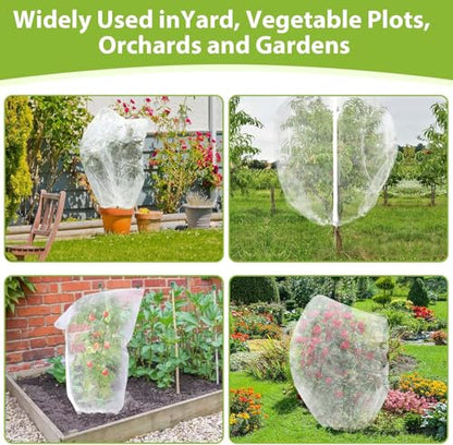 Large Fruit Tree Netting, 12X12FT Insect Garden Net, Zipper, Drawstring - size: 12*12FT