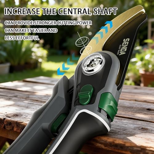 9" Bypass Pruning Shears, SK5 Steel Pruning Shears for Gardening, Garden Clippers with 2-Position Adjustable Jaw for Thick Branches, Landscaping - style: 9'' adjustable pruning shears