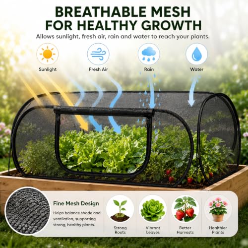 Planter Raiseds Bed Garden Covers, Garden Netting, 2 Pcs, 30% Sun Shade