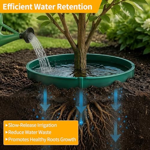 AggFencer 24 PCS Planting Grow Rings for Outdoor Plants with Hammer, Green - color: Green