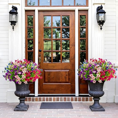 20 Bundles Artificial Flowers for Outdoors Fake Plants, Mixed - color: Mixed Color