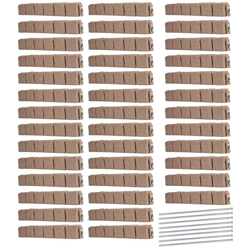 Beuta Landscape Edging | Garden Edging Border | Polyrock Blocks for Lawn Edging, Flower Beds & Yard Edging– 40 Pack | Each Section Has 6 Blocks 48" L x 4" W x 6.5" H | 80 Spikes | Cobblestone - color: Cobblestone, size: 40-Pack (160 FT)