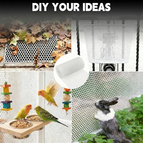 Plastic Chicken Wire Fencing 15.7IN x 66FT,Pet Barrier Netting,Durable Garden Mesh Fence Animal Barrier for Dogs, Rabbits, Poultry & Plant Protection,White - color: White, size: 15.7INx66FT