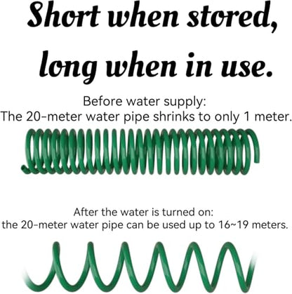 Retractable Garden Hose, Green, 66 FT
