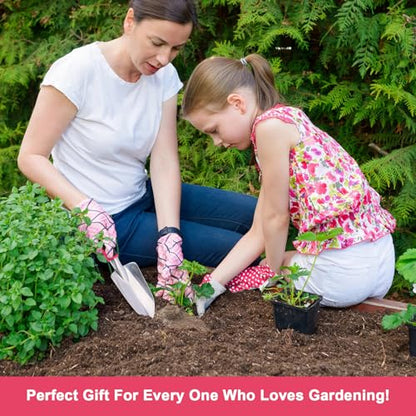 Garden Shovel Hand Garden Trowel, Heavy Duty Gardening Shovel with Ergonomic Handle, Hand Shovel Garden Shovels for Digging, Rust Resistant Garden Spade Gardening Tools for Garden Work, Red - style: Trowel-Red