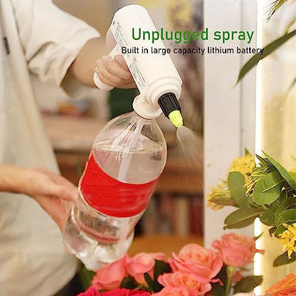 Electric Plant Sprayer Spout Battery Powered USB Rechargeable Handheld Automatic Watering Sprayer with Spray Bar (A)