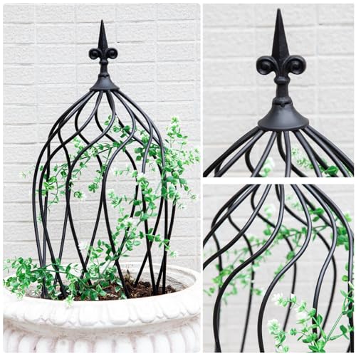 23" Obelisk Trellis for Climbing Plants & Vines Outdoor Decor - size: 23" x 9"