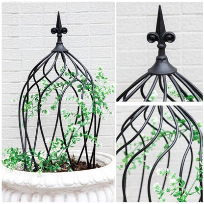 23" Obelisk Trellis for Climbing Plants & Vines Outdoor Decor - size: 23" x 9"