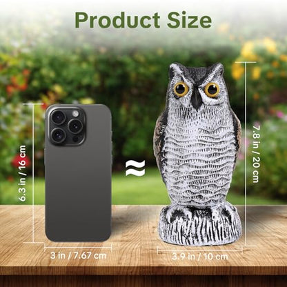 OFFO 2 Pack Realistic Owl Statue, Hand-Painted Garden Owl Decor, 8 Inch - size: 8 in