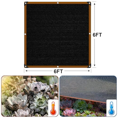 Shade Cloth - for Garden 90% Plant Shades Mesh Tarp with Grommets Outdoor Sun Shades Netting for Chicken Coop Greenhouse Vegetables Pergola Patio Cover - size: 6×6FT