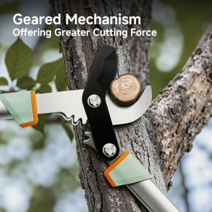 PrunePro Pruning Shears Loppers Set - Adjustable Bypass Hand Pruner Sharp German Stainless Steel Teflon Coating Garden Clippers for Branches Stem Plant Tree Cutters