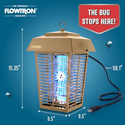 Flowtron Electric Bug Zapper, 1 Acre Outdoor, 40W UV, 5600V Zap, Tan - color: Barley Tan
