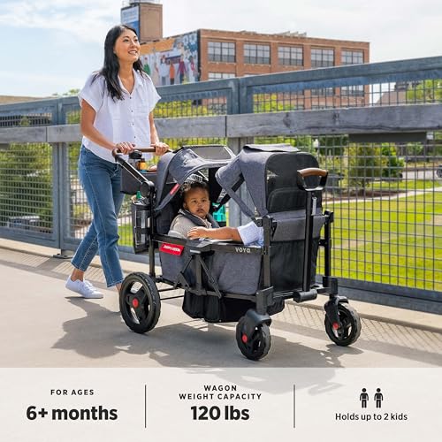 Radio Flyer Voya Stroller Wagon, for Toddlers and Kids 6+ Months, 2 Seats - size: 1.0