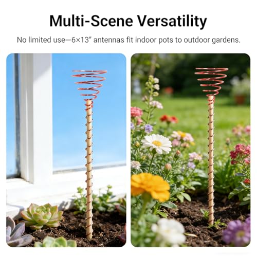 6Pack 13'' Copper Garden Stakes, Electroculture Copper Antenna for Plants