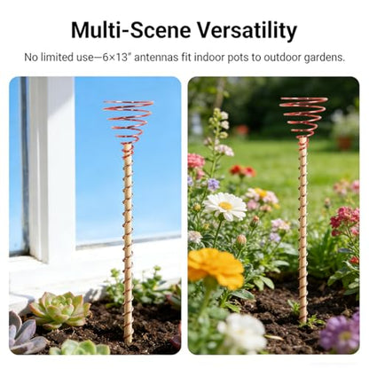 6Pack 13'' Copper Garden Stakes, Electroculture Copper Antenna for Plants