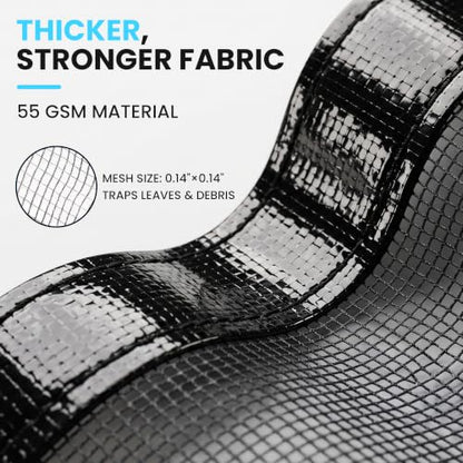 24' Round Heavy Duty Pool Leaf Net Cover, Durable Reinforced Mesh Pool Cover for Leaves & Debris, Tear-Resistant Above Ground Pool Net with Secure Fit, Easy Install Leaf Protection - size: 24' (Round)