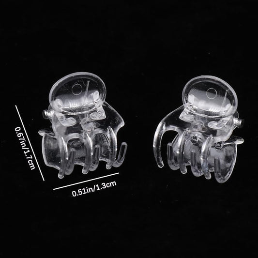 50Pcs Transparent Plant Orchid Clips Flowers Support Clear Fixer for Garden Vine Stem Plants Climbing Clasp Transparent 6 Claws Orchid Clips Plastic Butterfly Plant Support Structures