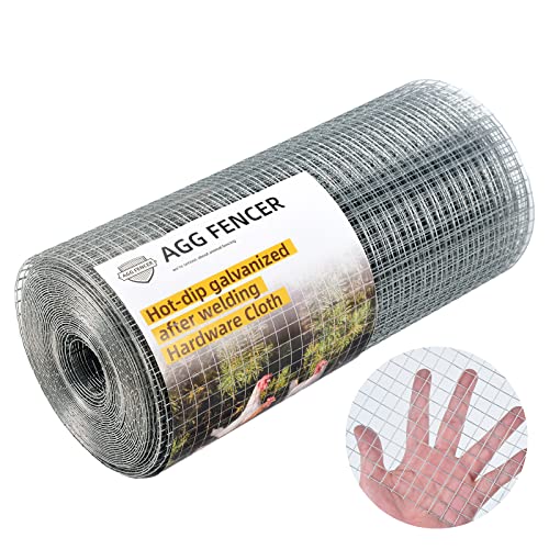 AggFencer 16inch x 100ft Hardware Cloth 1/2 inch Chicken Wire Fencing 19Ga - size: 1/2in 16in x 100ft