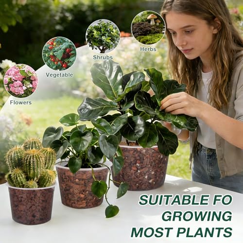 10 Inch Clear Nursery Pots with Drainage Holes, 4 Pack Flexible Large Plant Pots for Plants, Plastic Clear Nursery Pots for Seedling, Shrubs, Herbs, Flowers, Vegetables - size: 10 Inch