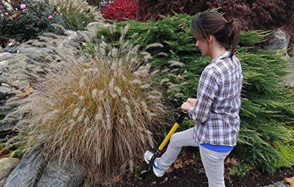 Spear Head Spade SHFD3 40" Yellow Garden Spade Shovel - Gardening Shovel with a 9" x 11" Beveled Blade, Steel-Reinforced Fiberglass Long Handle & Cushioned D-Grip - Digging Spade for Planting - color: Yellow