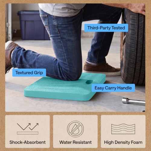 GORILLA GRIP® Extra Thick Foam Kneeling Pad for Gardening 17.5x11 Turquoise - color: Turquoise