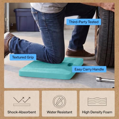 GORILLA GRIP® Extra Thick Foam Kneeling Pad for Gardening 17.5x11 Turquoise - color: Turquoise