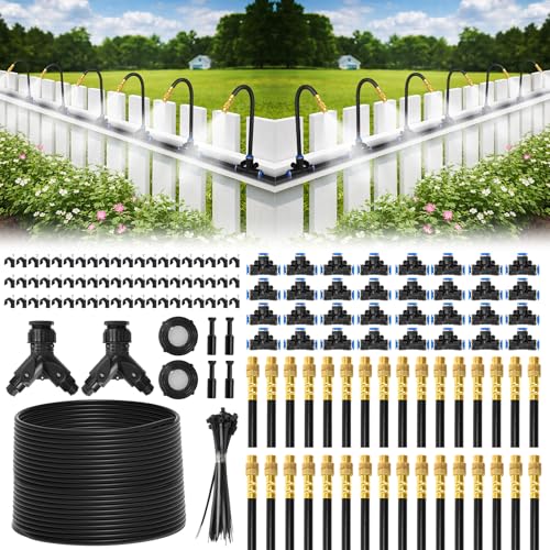Bluepro 200FT Drip Irrigation System with 360° Adjustable Copper Nozzles - size: 200FT