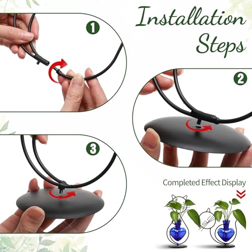 Plant Terrarium Propagation Station Gifts for Women Cat Lover - color: Blue