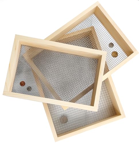 Wood Soil Metal Dirt Purpose Garden Rock Compost Sifter for Gardening ﻿ (3 Pcs Sifter) - color: 3 Pcs