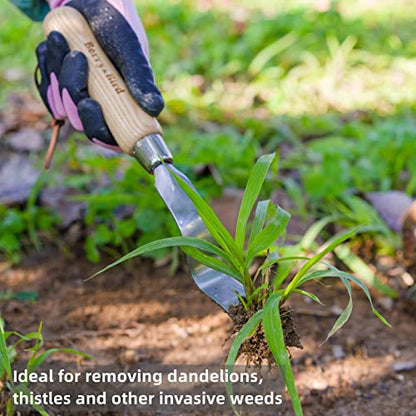Hand Weeder Tool, 12.1" Stainless Steel Gardening Weed Puller