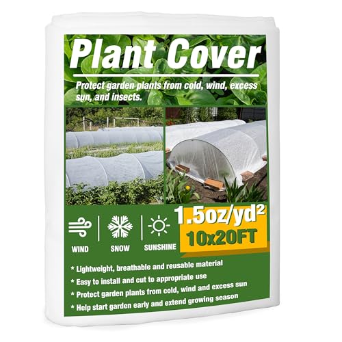 Gardzen 1.5 oz Plant Covers Freeze Protection - size: 10' x 20'