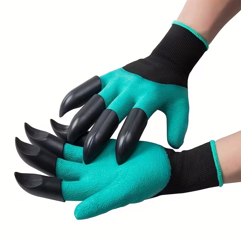 Garden Gloves With Claws One Size Ambidextrous finished Grip Durable Claw Tips for Digging Planting Weeding Yard Work