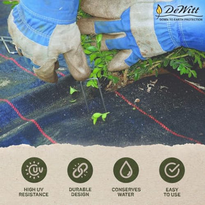 Dewitt UltraWeb 3000 Ground Cover Mat, 4 x 50 Feet, Folded, Black, Outdoor