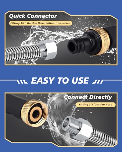 Jet Nozzle Power Washer for Garden Hose, High Pressure Hose Nozzle - color: Black