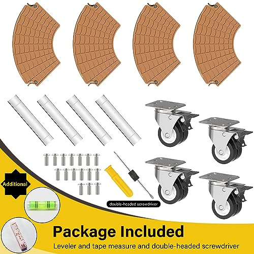 Goovilla Plant Stand with Wheels 440LBS Load,1Pack, Adjustable 15-22",Khaki - color: Khaki