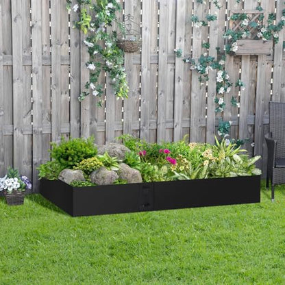 20ft. 41" L × 8" H Metal Landscape Edging, 6 Pack Garden Border - color: Black, size: 7.9 Inch